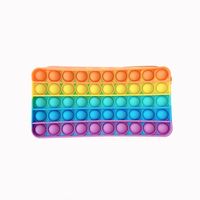 Decompression Toy Pinch Silicone Double-sided Bubble Pencil Case Stationery 1 Piece main image 6