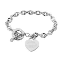 Moda Geométrico Forma De Corazón Acero Titanio Ahuecar Pulsera sku image 1