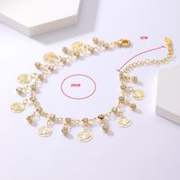 Simple Style Butterfly Zircon Iron Copper Wholesale Anklet sku image 1