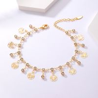 Simple Style Butterfly Zircon Iron Copper Wholesale Anklet main image 3