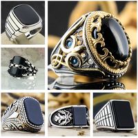 Fashion Geometric Alloy Plating Zircon Men's Rings main image 6