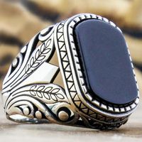 Fashion Geometric Alloy Plating Zircon Men's Rings main image 2