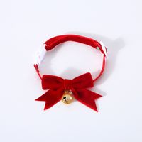 Elegant Polyester Christmas Solid Color Bow Knot Pet Accessories sku image 1