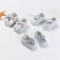 Kid's Cute Flower Bow Knot Cotton Ankle Socks 3 Pieces main image 3