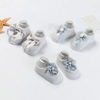 Kid's Cute Flower Bow Knot Cotton Ankle Socks 3 Pieces sku image 3