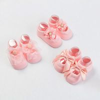 Kid's Cute Flower Bow Knot Cotton Ankle Socks 3 Pieces sku image 5