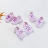 Kid's Cute Flower Bow Knot Cotton Ankle Socks 3 Pieces sku image 7