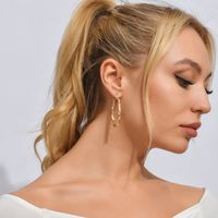 Simple Style Spiral Stripe Copper Gold Plated Hoop Earrings 1 Pair main image 4