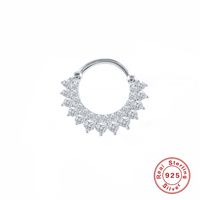 1 Piece Fashion Circle Silver Plating Inlay Zircon Nose Ring sku image 2
