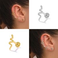 Fashion Solid Color Sterling Silver Plating Inlay Zircon Ear Studs 1 Piece main image 5