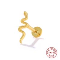 1 Piece Simple Style Snake Sterling Silver Plating Ear Studs main image 4