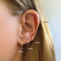 Fashion Geometric Sterling Silver Zircon Ear Studs 1 Piece main image 5