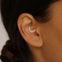 Fashion Geometric Sterling Silver Zircon Ear Studs 1 Piece main image 3
