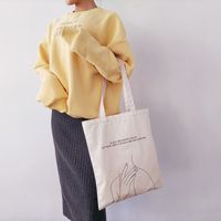 Women's Fashion Portrait Canvas Shopping Bags main image 3