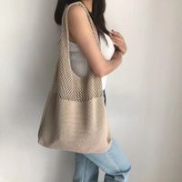 Women's Basic Solid Color Knit Shopping Bags main image 1