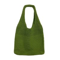 Women's Basic Solid Color Knit Shopping Bags main image 4