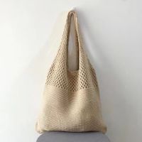 Women's Basic Solid Color Knit Shopping Bags sku image 4