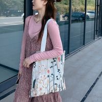 Femmes Mode Fleur Toile Dentelle Sac De Courses main image 5