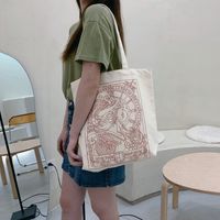Women's Fashion Geometric Canvas Shopping Bags main image 6