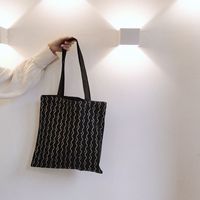Women's Fashion Stripe Canvas Shopping Bags main image 2