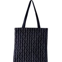 Women's Fashion Stripe Canvas Shopping Bags sku image 1