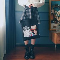 Women's Fashion Portrait Canvas Shopping Bags main image 3