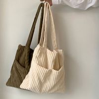 Women's Fashion Stripe Plush Shopping Bags main image 1