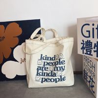 Women's Fashion Letter Canvas Shopping Bags main image 4