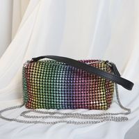 Rainbow Polyester Colorful Rhinestone Cylindrical Clutch Evening Bag main image 1