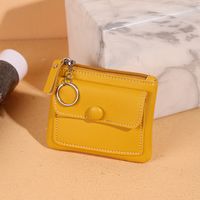 Women's Solid Color Pu Leather Zipper Coin Purses main image 5