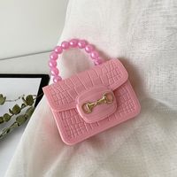 Women's Small Pvc Solid Color Fashion Square Magnetic Buckle Jelly Bag sku image 2