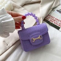 Women's Small Pvc Solid Color Fashion Square Magnetic Buckle Jelly Bag sku image 6