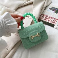 Women's Small Pvc Solid Color Fashion Square Magnetic Buckle Jelly Bag sku image 7