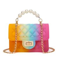 Women's Small Pvc Gradient Color Fashion Square Lock Clasp Square Bag main image 5