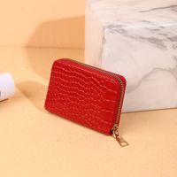 Unisex Solid Color Pu Leather Zipper Coin Purses main image 5