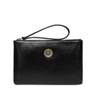 Women's Solid Color Pu Leather Zipper Coin Purses sku image 1