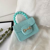 Women's Small Pvc Solid Color Fashion Square Magnetic Buckle Jelly Bag sku image 8
