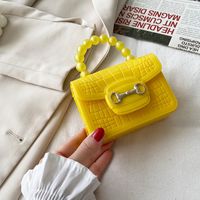 Women's Small Pvc Solid Color Fashion Square Magnetic Buckle Jelly Bag sku image 4