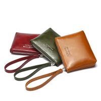 Unisex Solid Color Pu Leather Zipper Coin Purses main image 1