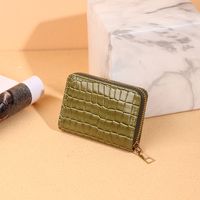 Unisex Solid Color Pu Leather Zipper Coin Purses sku image 4