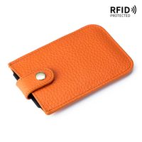 Women's Solid Color Leather Zipper Card Holders sku image 8