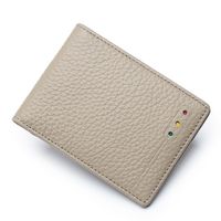 Unisex Solid Color Leather Open Card Holders sku image 6