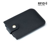 Women's Solid Color Leather Zipper Card Holders sku image 1