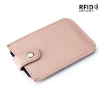 Women's Solid Color Leather Zipper Card Holders sku image 9
