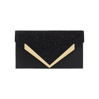 Red Black Royal Blue Pu Leather Solid Color Square Clutch Evening Bag main image 5