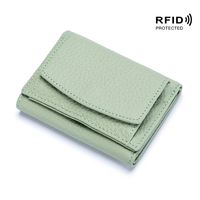 Women's Solid Color Leather Magnetic Buckle Wallets main image 5
