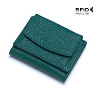 Women's Solid Color Leather Magnetic Buckle Wallets sku image 14