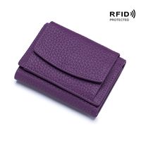 Women's Solid Color Leather Magnetic Buckle Wallets sku image 20