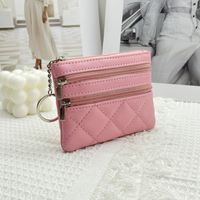 Women's Solid Color Pu Leather Zipper Coin Purses main image 4