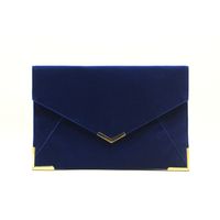 Rot Violett Blau Samt Drucken Quadrat Tasche Clutch sku image 3